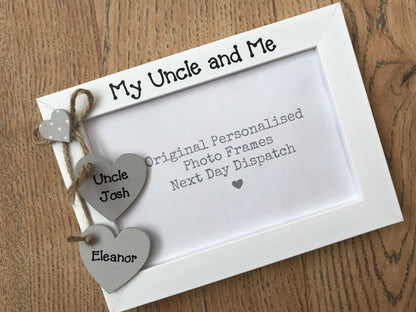 Handcrafted Personalised Uncle and Me Picture Frame