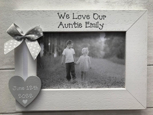 Personalised We Love Our Auntie Wooden Handcrafted Photo Frame