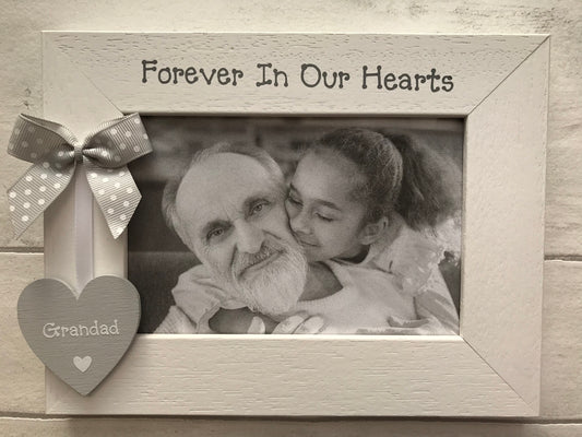 Personalised In Loving Memory Condolence Bereavement Gift Wooden Handcrafted Photo Frame