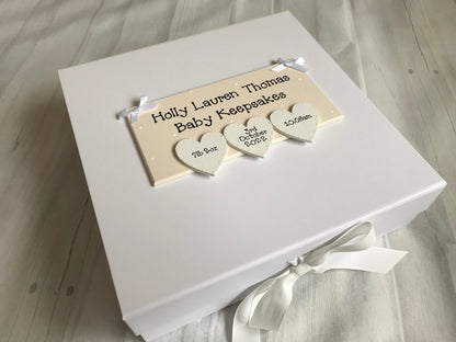 Personalised New Baby Memory Box